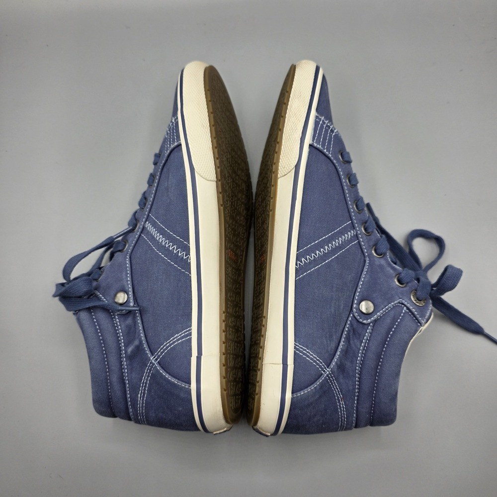 Taos Top Star Sneakers Womens 8.5 Blue Chambray Denim Mid Top Lace Up Comfort - Picture 7 of 15